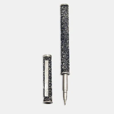 Pre-owned The Collector's Selection Silver 925 Blue Ballpoint Pen