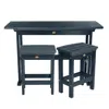 The Company Store 3-piece Counter Height Balcony Set In Navy