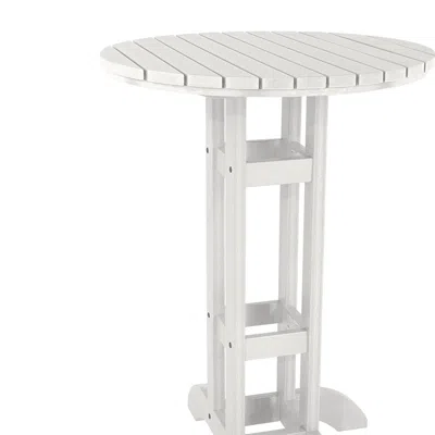 The Company Store 30" Round Bistro Table In White