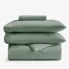 The Company Store 4-piece Classic Cool Cotton Percale Solid Bedding Bundle In Green