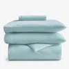 The Company Store 4-piece Classic Cool Cotton Percale Solid Bedding Bundle In Pale Blue