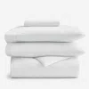 The Company Store 4-piece Classic Cool Cotton Percale Solid Bedding Bundle In White