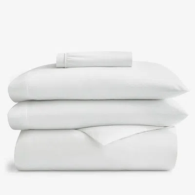 The Company Store 4-piece Supima® Cotton Wrinkle-free Sateen Fitted Sheet & Duvet Cover Bundle