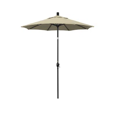 The Company Store 6' Round Outdoor Patio Umbrella, Aluminum With Push Button Tilt In Antique Beige