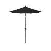 The Company Store 6' Round Outdoor Patio Umbrella, Aluminum With Push Button Tilt In Black