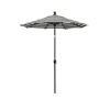 The Company Store 6' Round Outdoor Patio Umbrella, Aluminum With Push Button Tilt In Black/white
