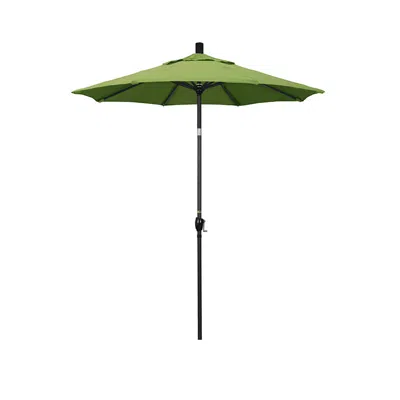 The Company Store 6' Round Outdoor Patio Umbrella, Aluminum With Push Button Tilt In Green