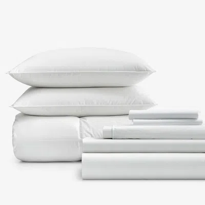 The Company Store 8-piece Percale & Down Bedding Bundle In White