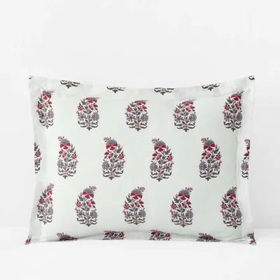 The Company Store Aadrika Premium Smooth Sateen Sham In Red
