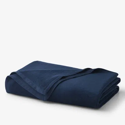 The Company Store Acrylic Fleece Blanket In Blue