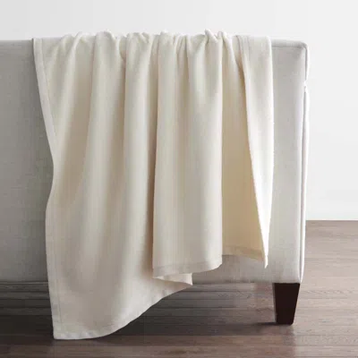 The Company Store Acrylic Fleece Throw Blanket In White