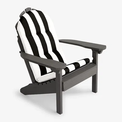 The Company Store Adirondack Chair Cushion In Black/white