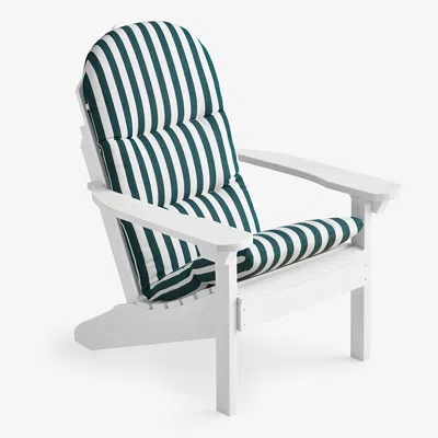The Company Store Adirondack Chair Cushion In Green/white