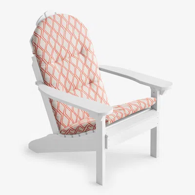 The Company Store Adirondack Chair Cushion In Orange/coral