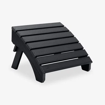 The Company Store Adirondack Folding Ottoman In Black