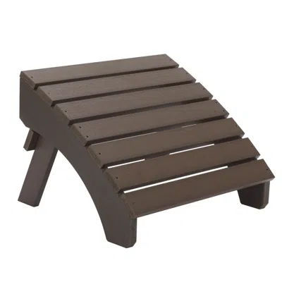 The Company Store Adirondack Folding Ottoman In Brown