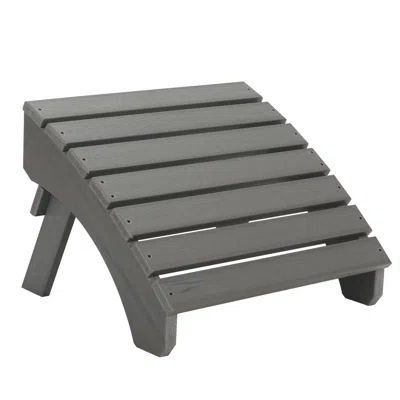 The Company Store Adirondack Folding Ottoman In Gray
