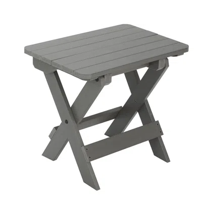 The Company Store Adirondack Folding Side Table In Gray