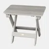 The Company Store Adirondack Folding Side Table In Light Gray