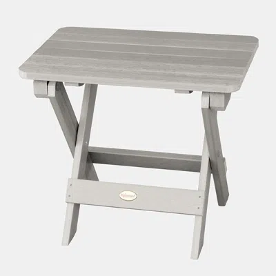 The Company Store Adirondack Folding Side Table In Light Gray