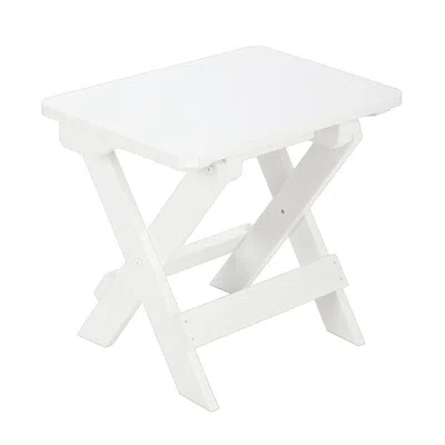 The Company Store Adirondack Folding Side Table In White