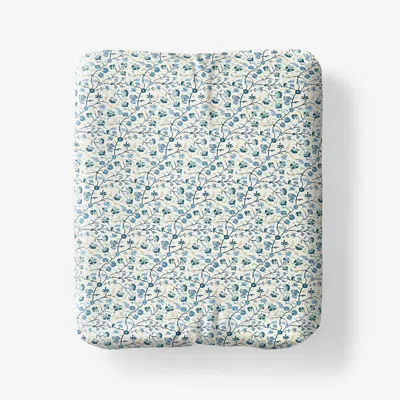 The Company Store Ajmer Premium Smooth Sateen Fitted Bed Sheet In Blue