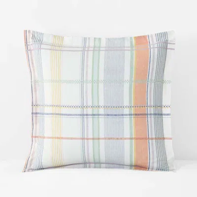 The Company Store Alder Plaid Classic Cool Cotton Percale Sham In Multi
