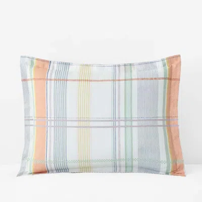 The Company Store Alder Plaid Classic Cool Cotton Percale Sham In Multi