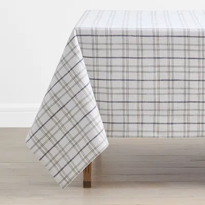 The Company Store Alerie Yarn-dyed Plaid Tablecloth In Gray/white