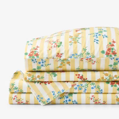 The Company Store Amelia Classic Cool Cotton Percale Bed Sheet Set In Yellow