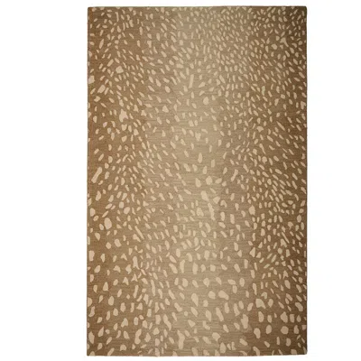 The Company Store Animal Spotted Hand Tufted Wool Rug In Beige