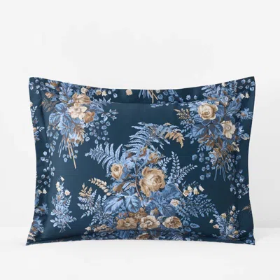 The Company Store Antara Reversible Premium Smooth Sateen Sham In Blue