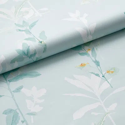 The Company Store Aqua Leaf Silhouette Wallpaper In Blue/teal/turquoise