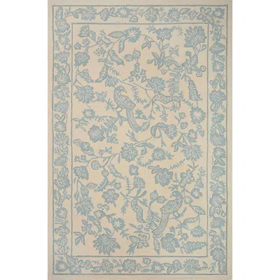 The Company Store Arboretum Wool Rug In Blue