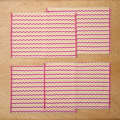 The Company Store Arienna Wave Placemats, Set Of 4 In Multi