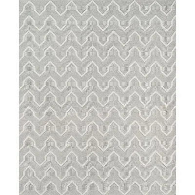 The Company Store Arrow Stripe Handwoven Wool Rug In Gray