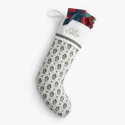 The Company Store Artisan Chic Stocking In Green