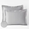 The Company Store Asher Cotton Matelassé Sham In Light Gray