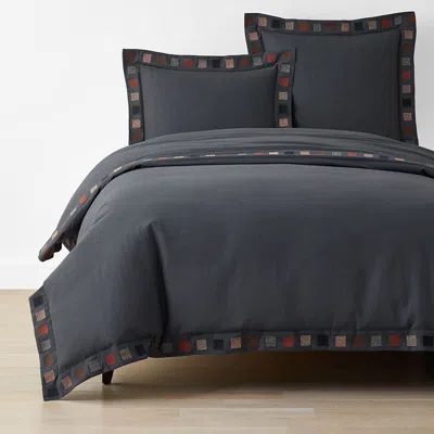 The Company Store Ashton Duvet Cover In Gray