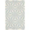 The Company Store Aster Hand Hooked Wool Rug In Blue/ivory