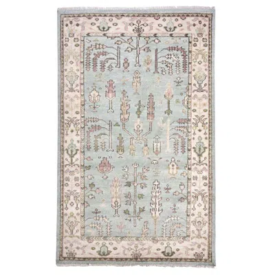 The Company Store Athens Hand Knotted Wool Rug In Blue