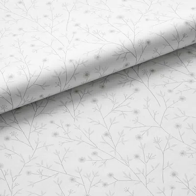 The Company Store Ava Ditsy Floral Wallpaper In Beige/gray/white