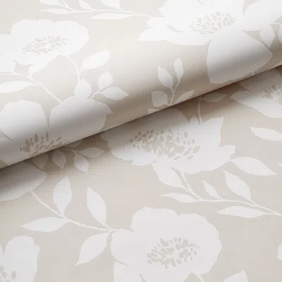 The Company Store Ava Floral Wallpaper In Beige