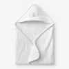 The Company Store Baby Hooded Towel In Gray/white