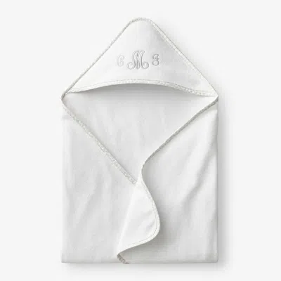 The Company Store Baby Hooded Towel In Gray/white