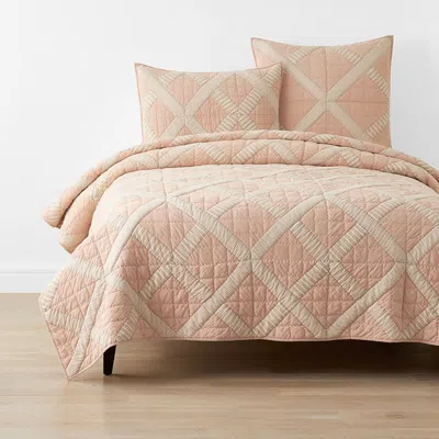 The Company Store Bahati Quilt In Orange/coral
