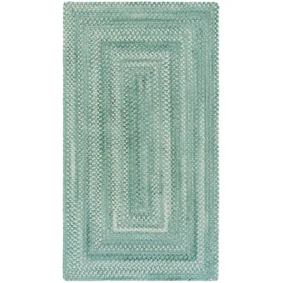 The Company Store Bambini Braided Chenille Rug In Green/teal/turquoise Blue