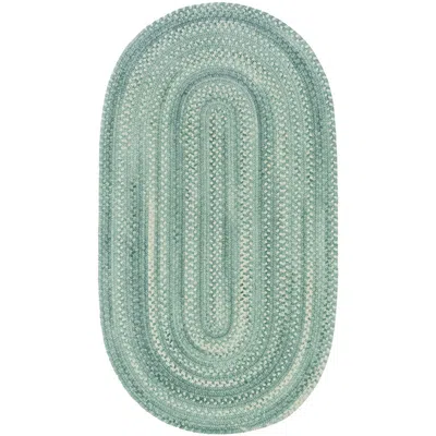 The Company Store Bambini Braided Chenille Rug In Green/teal/turquoise Blue