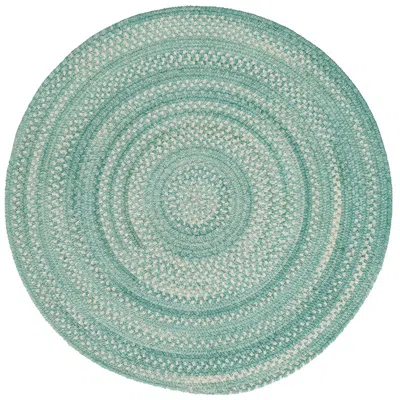 The Company Store Bambini Braided Chenille Rug In Green/teal/turquoise Blue