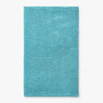 The Company Store Bath Rug In Teal/turquoise Blue